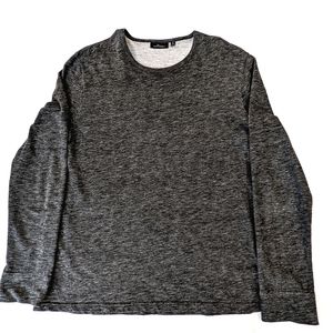 Marc Anthony Long Sleeve Knit Shirt Crew Neck Slim Fit XL Heather Grey